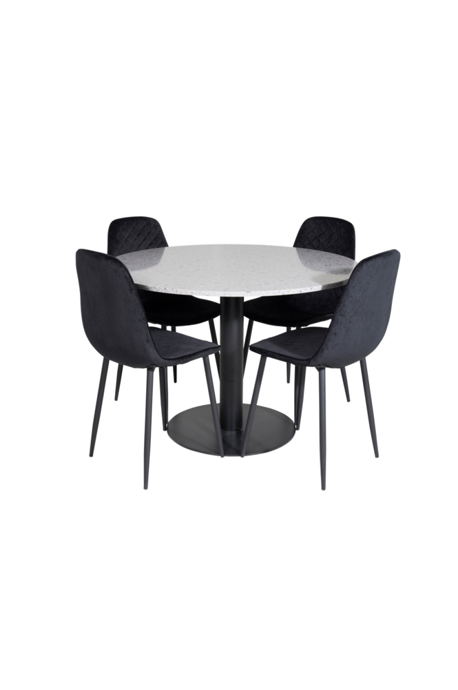Matgrupp Razzia med 4 st matstolar Polar Diamond