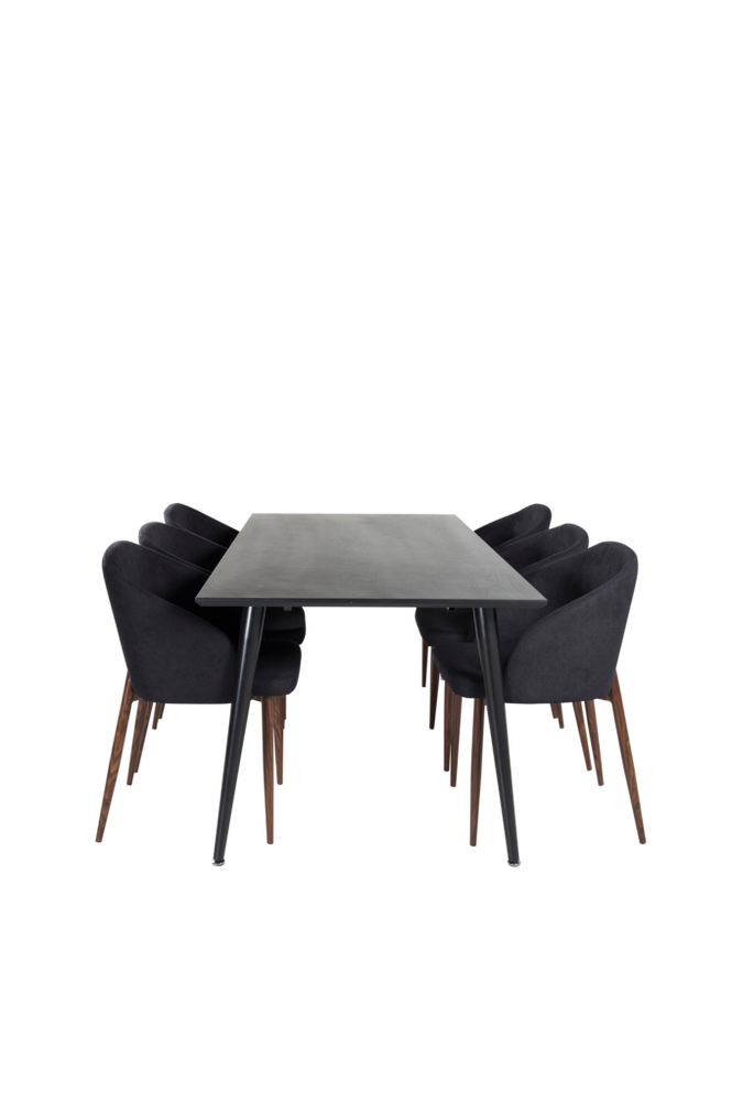 Spisegruppe Dipp med 6 stk. spisestoler Arch