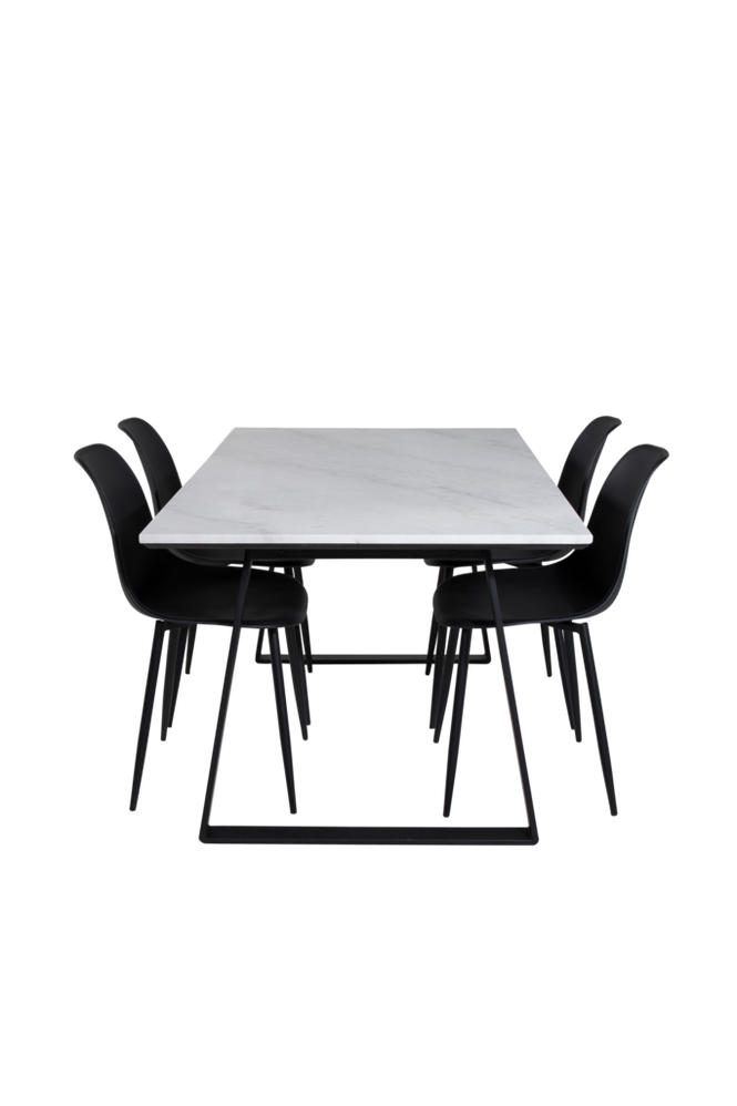 Spisegruppe Estelle med 4 stk. spisestoler Polar