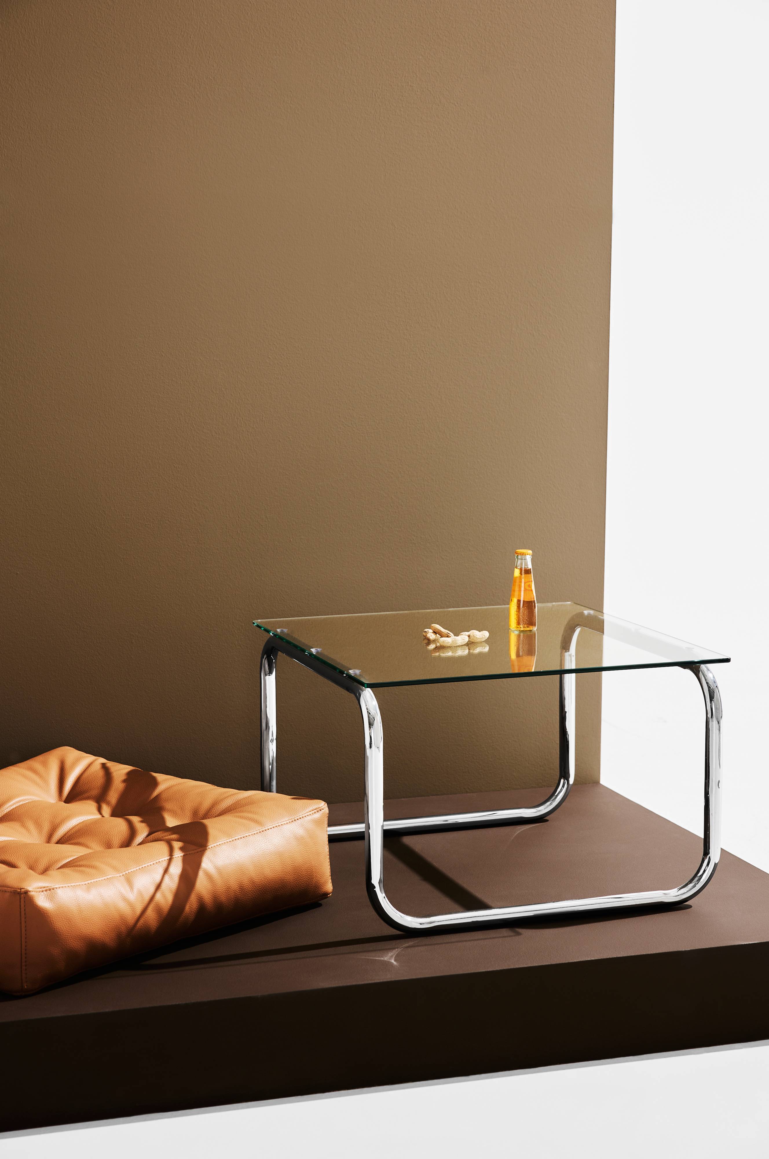 Lulu Glas Couchtisch Chrom 60x60 cm - Modern & Stilvoll