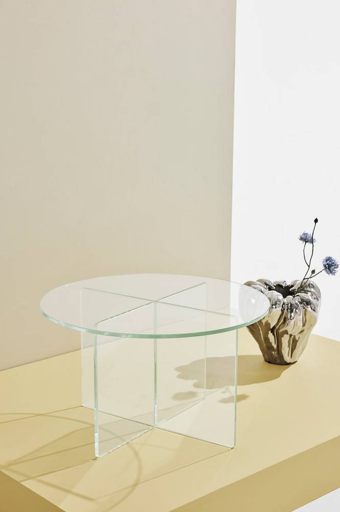 Iris soffbord i glas ⌀ 60 cm Klarglas