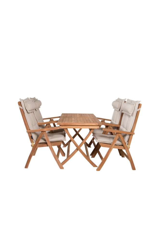 Spisegruppe Kenya med 4 stk stoler Kenya