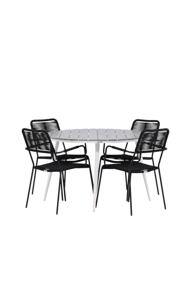Spisegruppe Break med 4 stk stoler Lindos