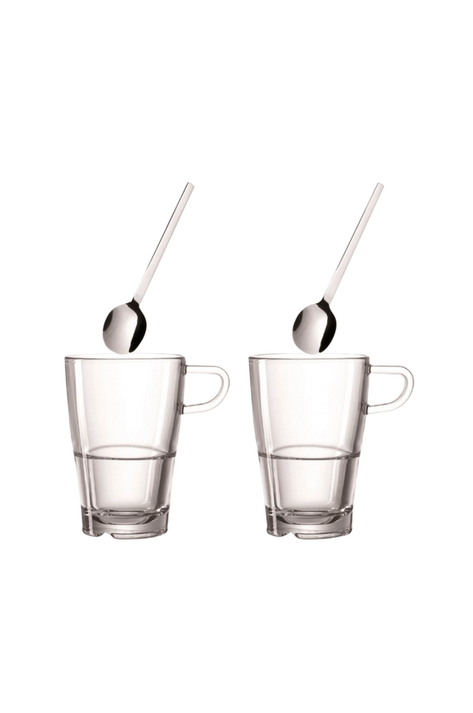 Kaffeset Senso - Kaffekopp och sked x2 - Latte Macchiato