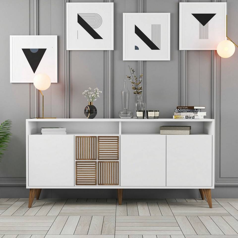 Hanah Home Avlastningsbord Milana 160 cm, vit från Hanah Home, bild 5