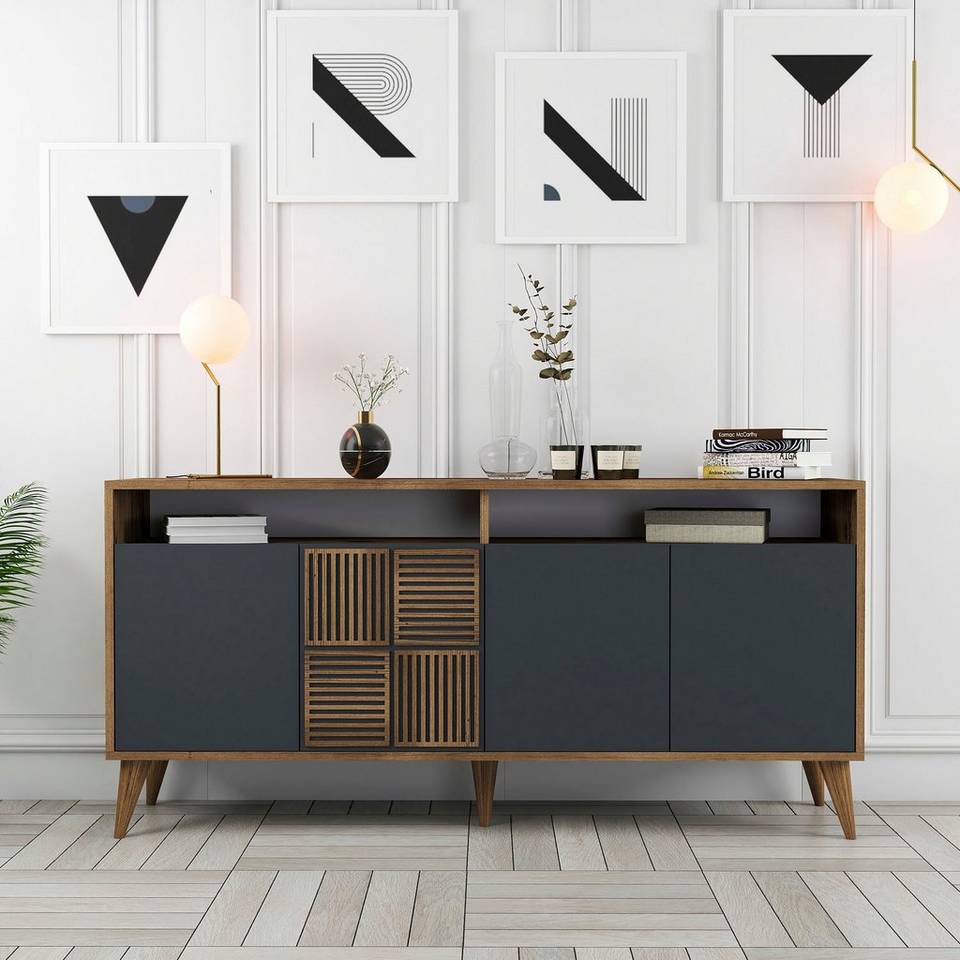Hanah Home Avlastningsbord Milana 160 cm, brun från Hanah Home, bild 5
