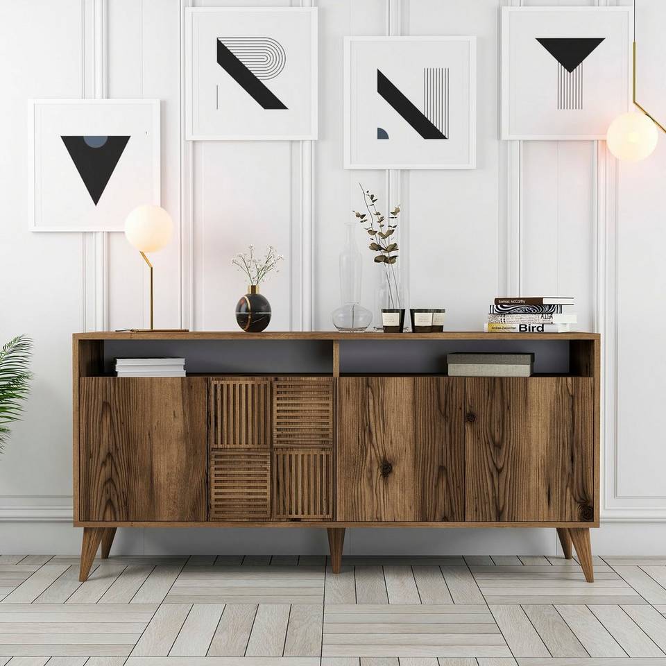 Hanah Home Avlastningsbord Milana 160 cm, brun från Hanah Home, bild 5