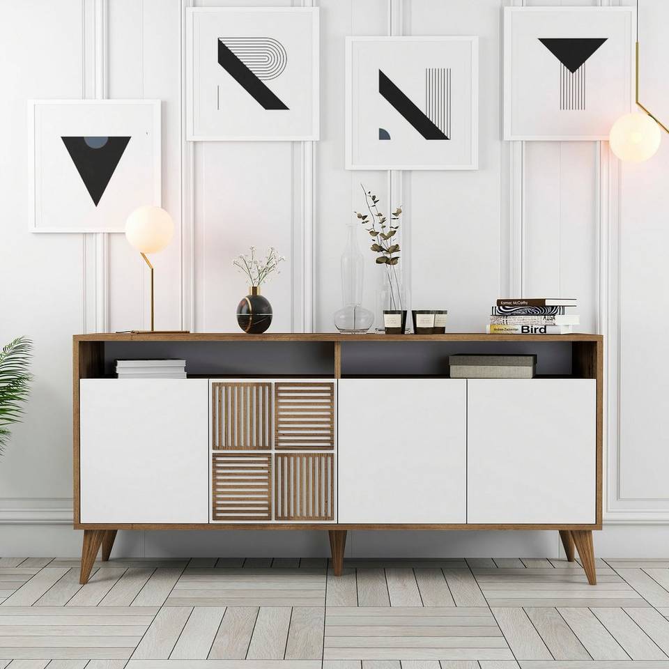 Hanah Home Avlastningsbord Milana 160 cm, brun från Hanah Home, bild 5