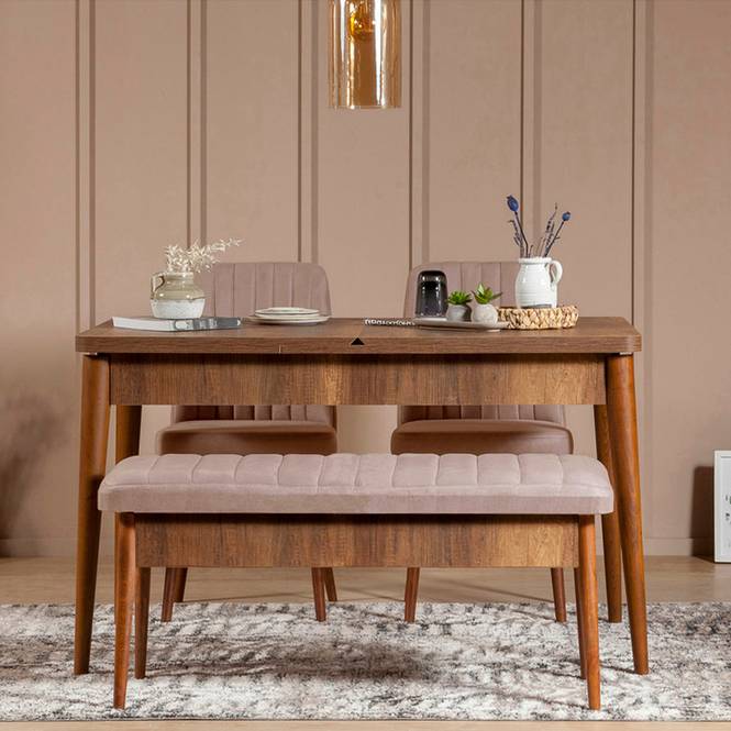 Set med bord och stolar (4 delar) Vina