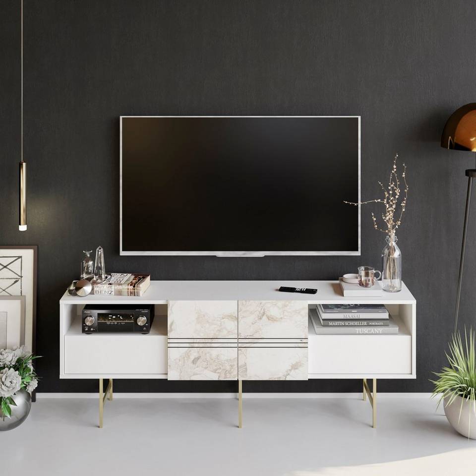 Hanah Home Tv-bänk Derin, vit från Hanah Home, bild 5