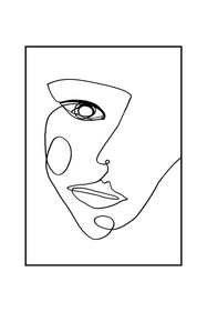 Taulu Face Line 2 Valkoinen Sisustus Homeroom