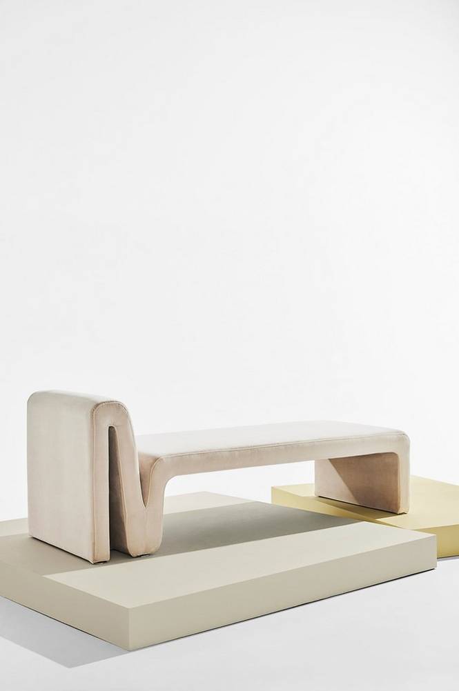Odette dagbädd i sammet Beige