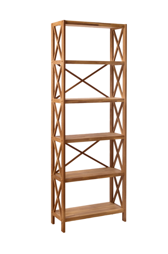 HYLLYKKÖ 6 HYLLYTASOA, RISTIKKOPÄÄTY, 198 x 70 x 30 CM