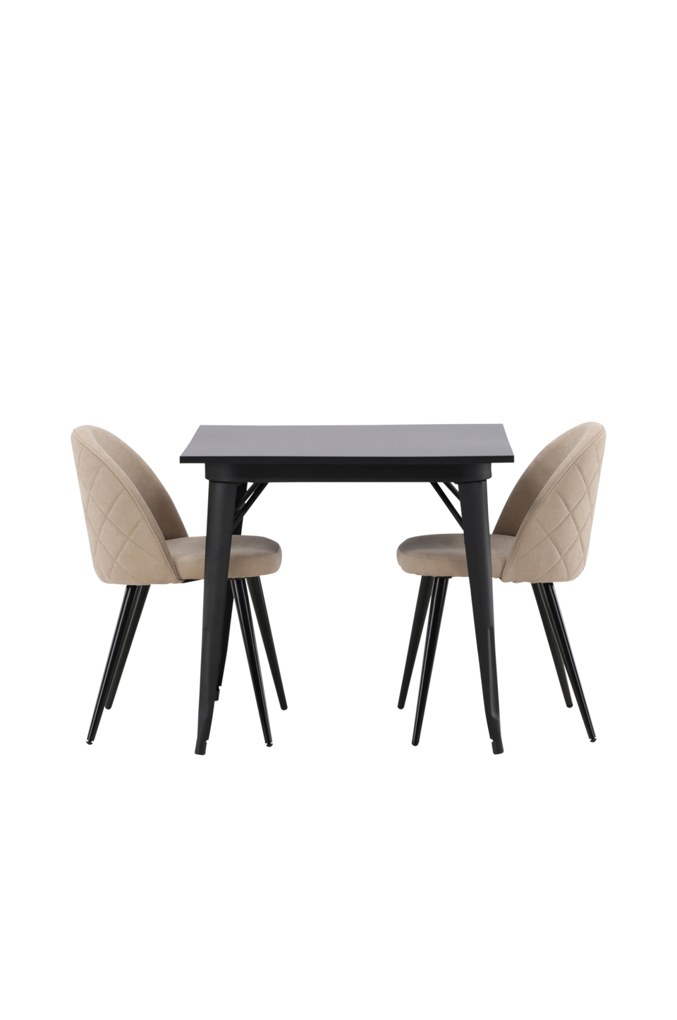 Venture Home Matgrupp Tempe med 2st matstolar Velvet, beige från Venture Home, bild 5