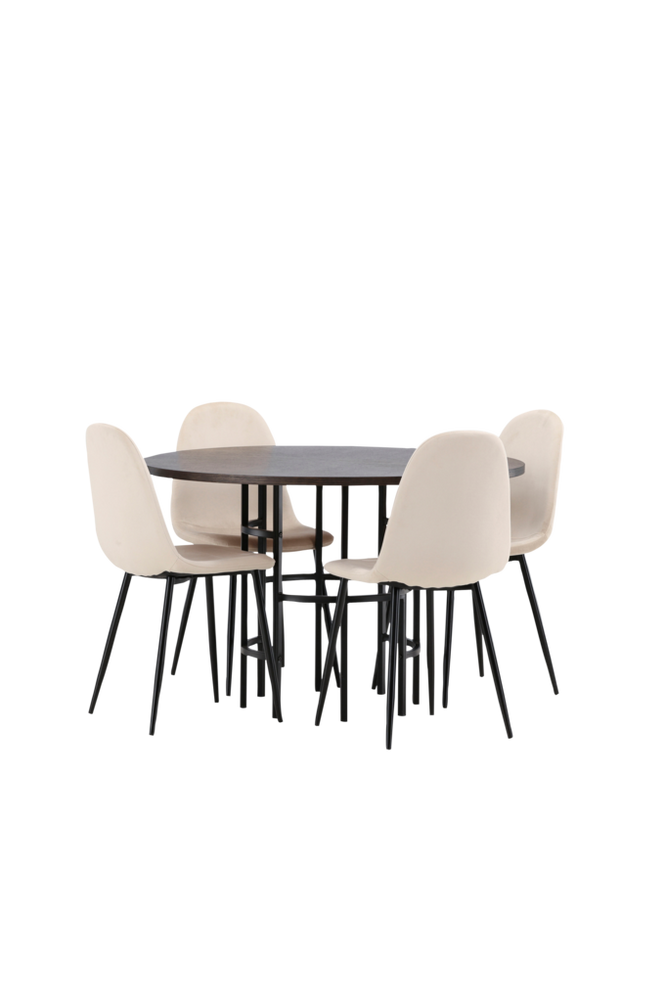 Spisegruppe Copenhagen med 4 spisebordsstole Polar
