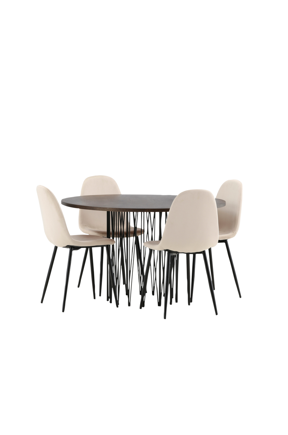 Venture Home Matgrupp Stone med 4st matstolar Polar, beige från Venture Home, bild 5