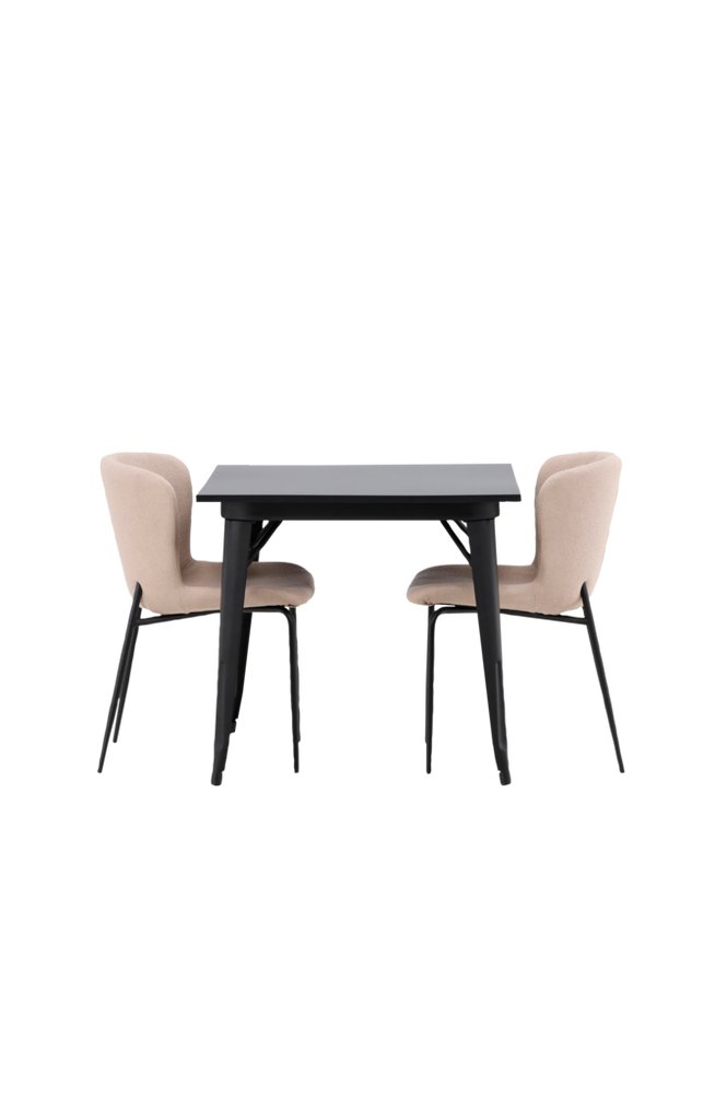 Spisegruppe Tempe med 2 stk spisestoler Modesto