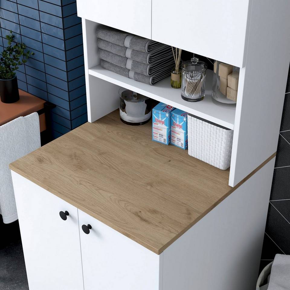 Hanah Home Skåp för tvättmaskin Kenny, vit från Hanah Home, bild 5