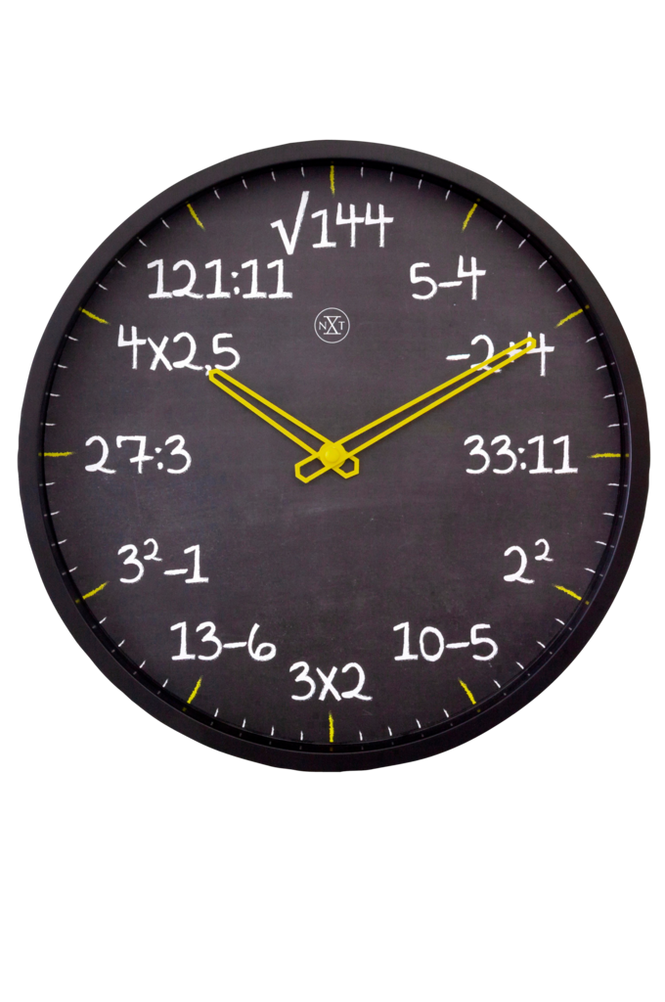 Väggklocka Maths Ø30 cm