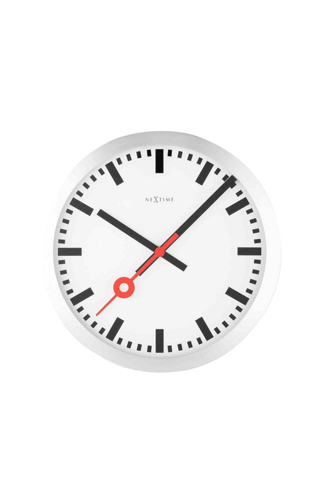 Veggklokke/Bordklokke Station Stripe, diameter 19 cm