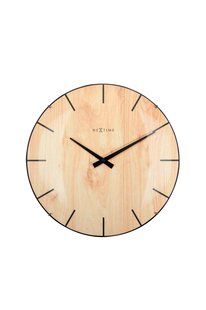 Väggklocka Edge Wood Dome Ø35 cm
