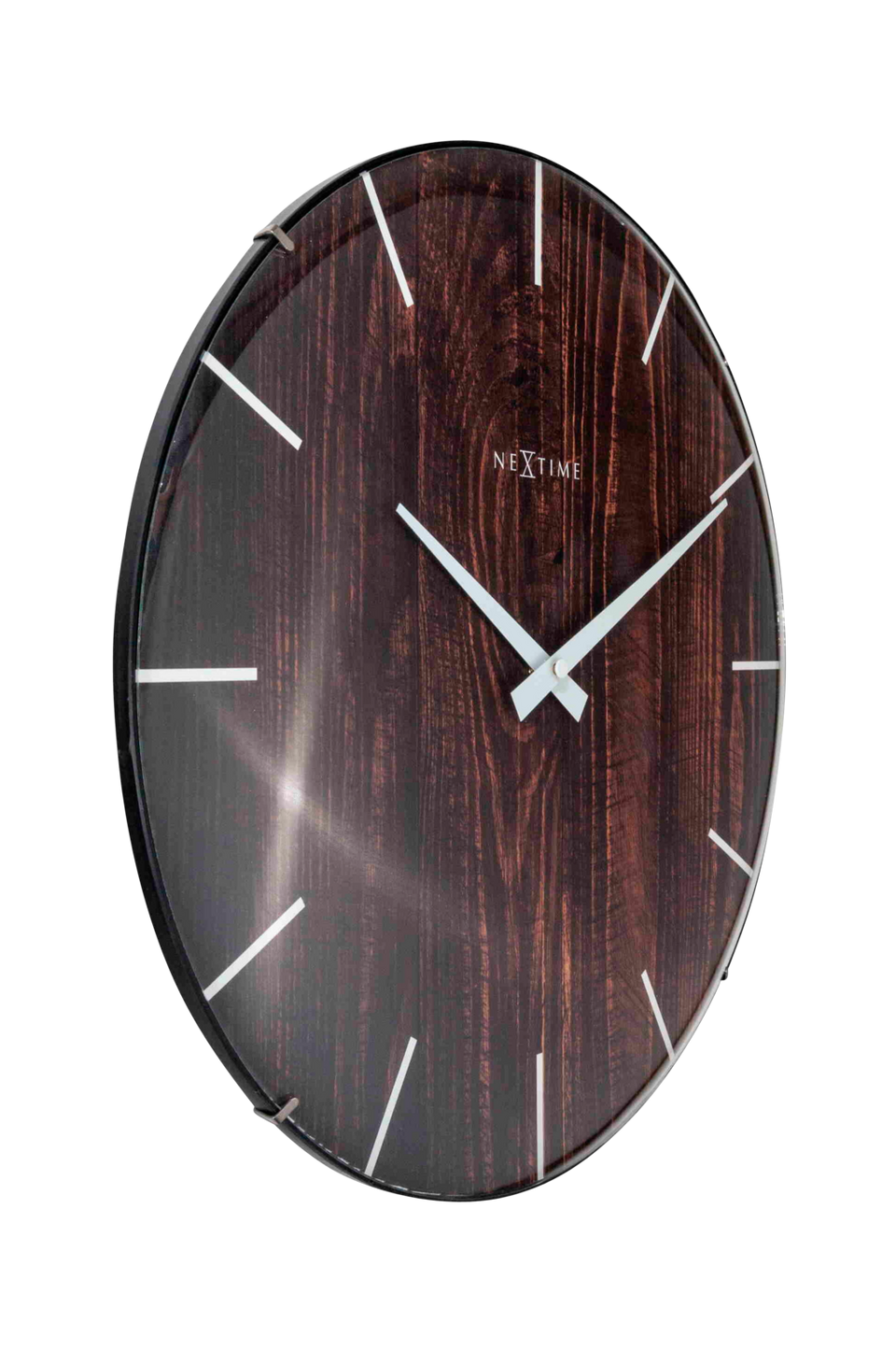 NeXtime Väggklocka Edge Wood Dome Ø35 cm, brun från Nextime, bild 5