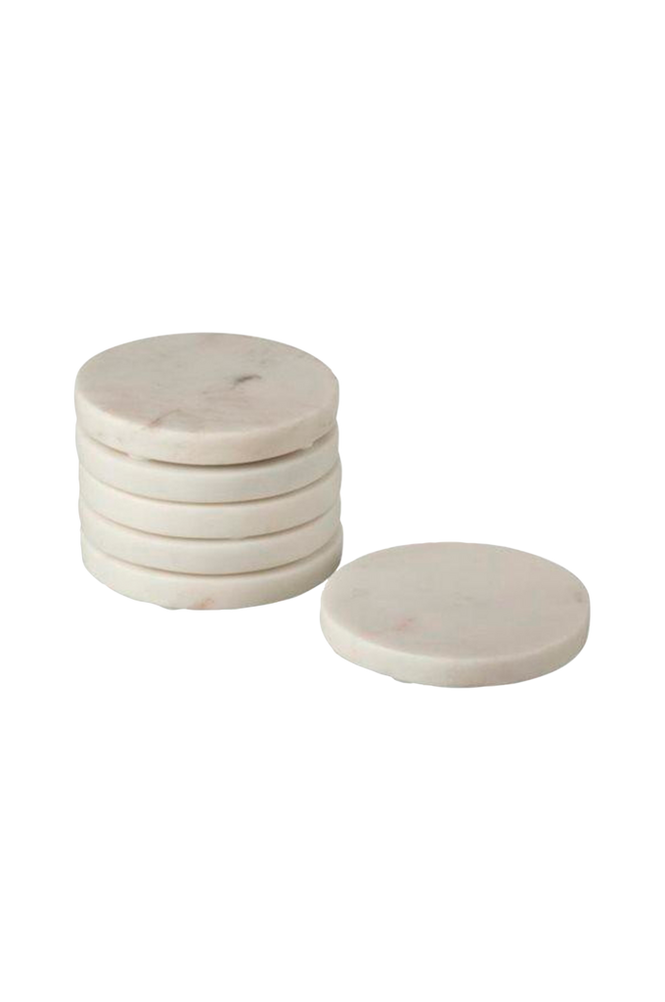 Glasunderlägg i marmor, 6-pack