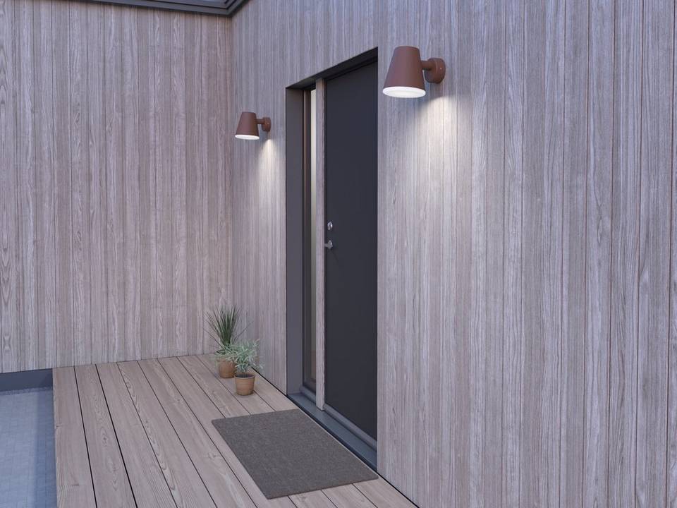 Belid Vägglampa Mist utomhus, koppar från Belid, bild 2