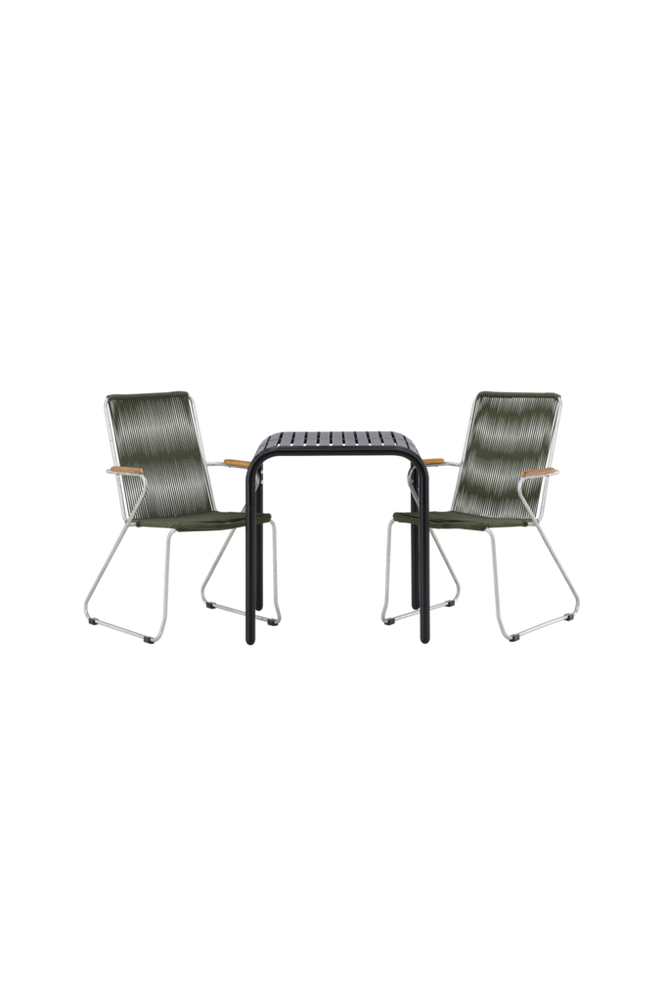 Spisegruppe Borneo med 2 stk spisestoler Bois
