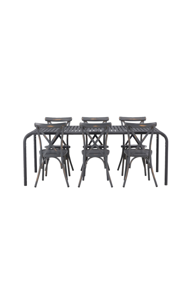 Spisegruppe Borneo med 6 spisestoler Tablas