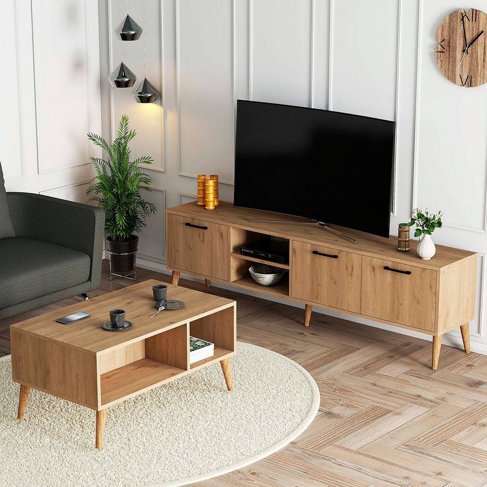 Hanah Home Möbelset Vardagsrum Umut, brun från Hanah Home, bild 5