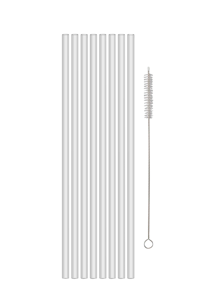 Sugrör Set/8 Inkl Borste CHEERS 27 cm