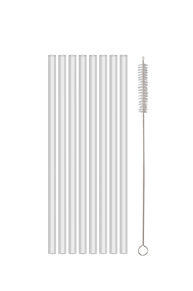 Sugrör Set/8 Inkl Borste CHEERS 20 cm