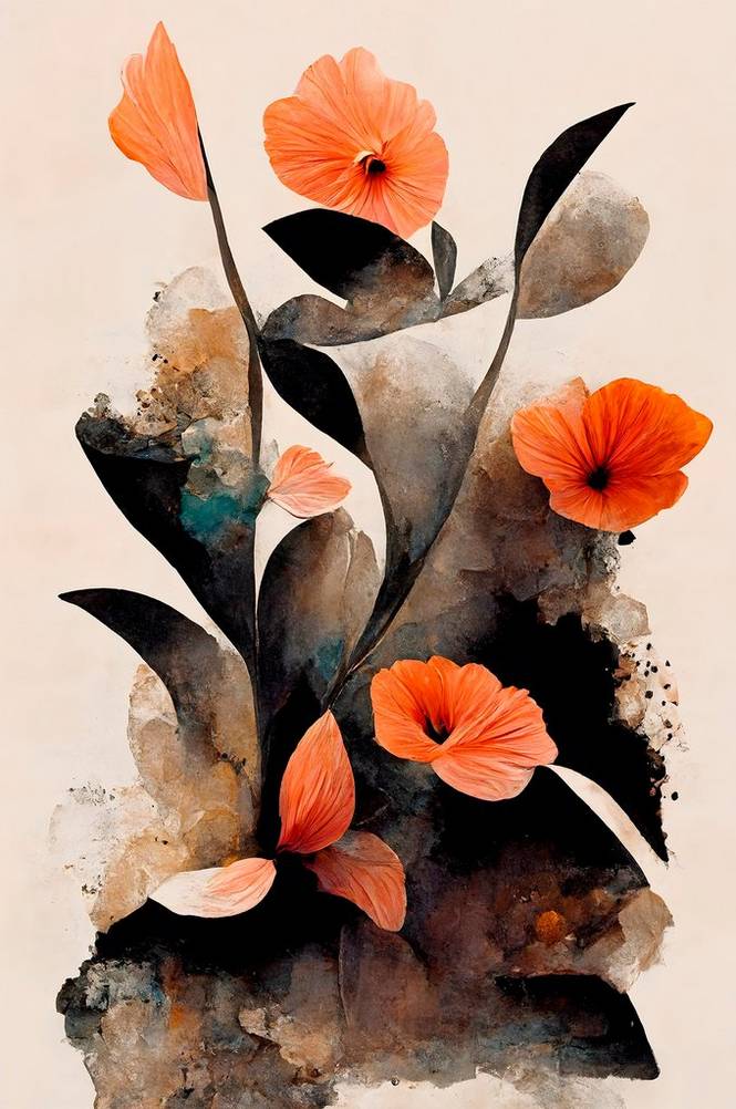 Poster Coral Flowers