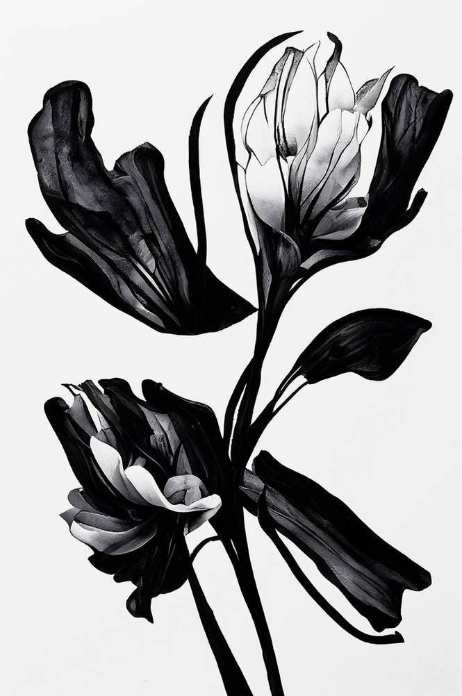 Plakat Black Flower