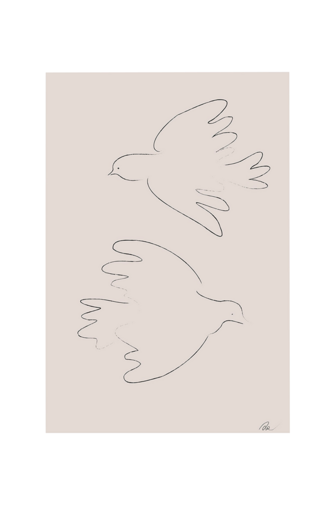 Poster Two Doves