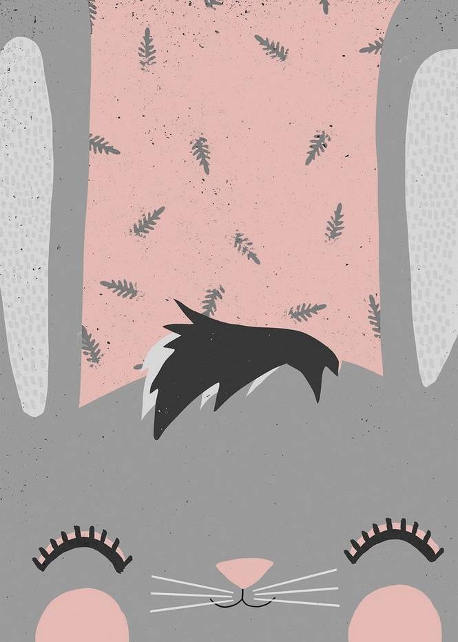 Poster Little Bunny (Pink)
