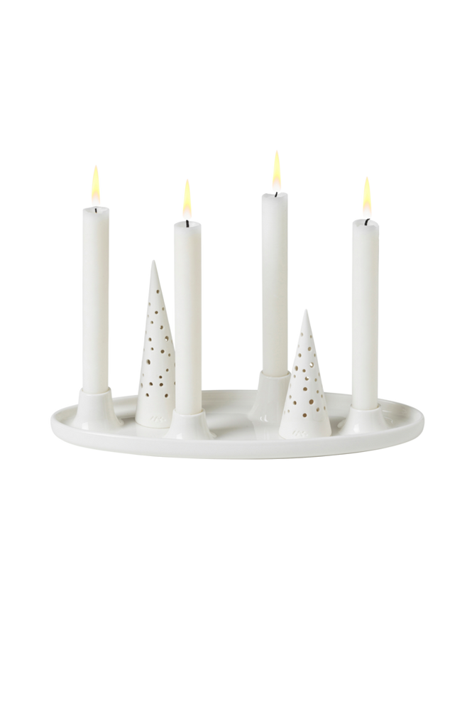 Oval adventslysestake Nobili