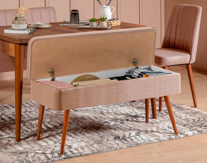 Hanah Home Set med bord och stolar (4 delar) Gina, brun från Hanah Home, bild 5