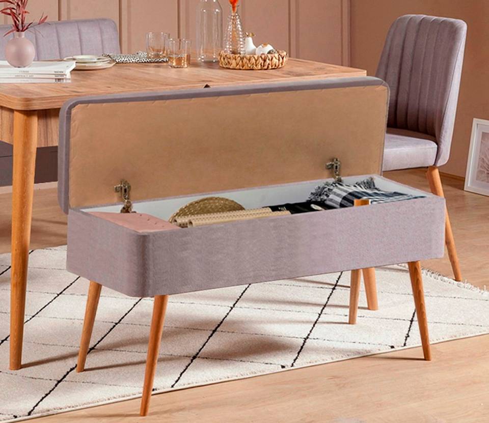 Hanah Home Set med bord och stolar (4 delar) Gina, brun från Hanah Home, bild 5