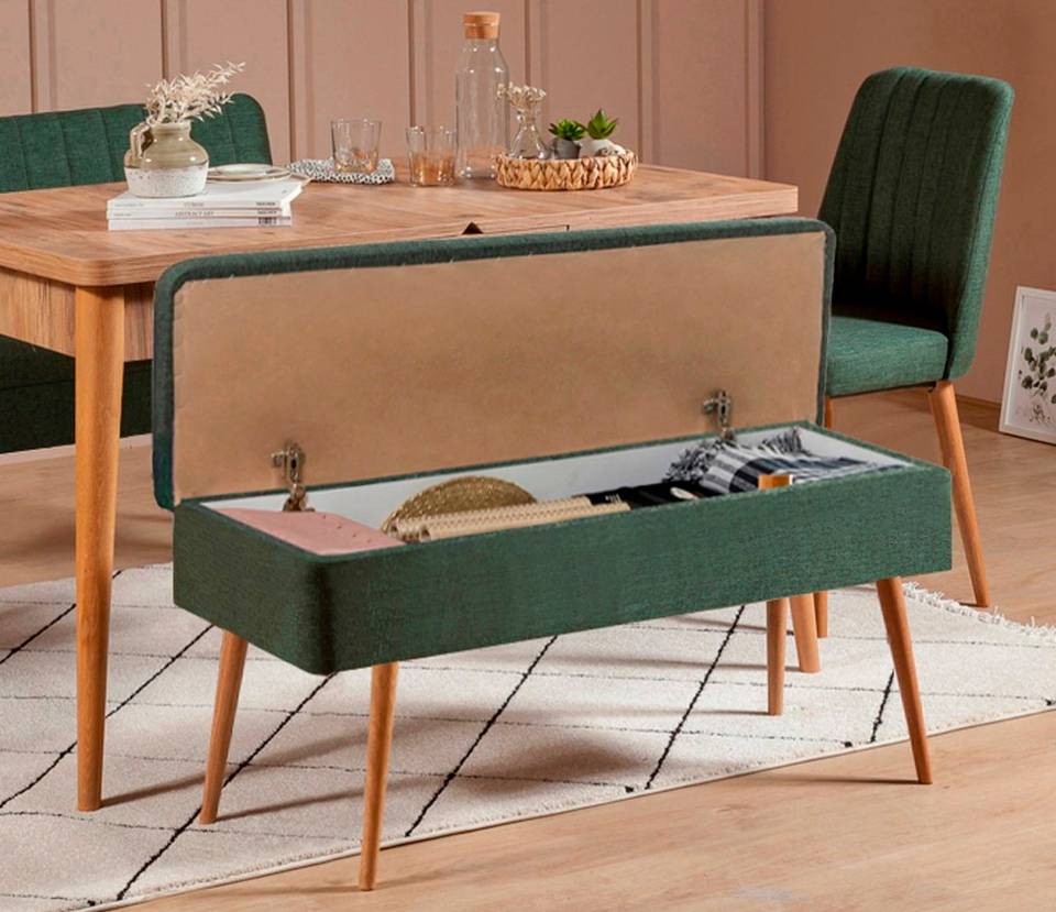 Hanah Home Set med bord och stolar (4 delar) Gina, brun från Hanah Home, bild 5