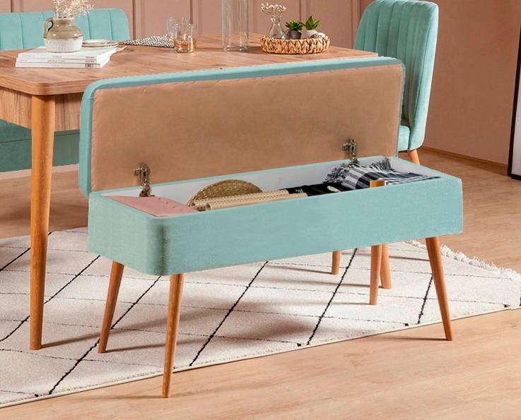 Hanah Home Set med bord och stolar (4 delar) Gina, brun från Hanah Home, bild 5