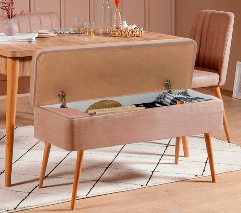 Hanah Home Set med bord och stolar (4 delar) Gina, brun från Hanah Home, bild 5