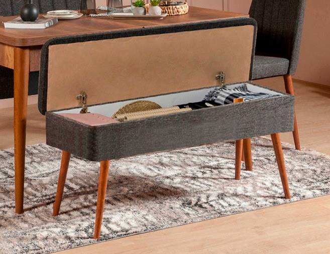 Hanah Home Set med bord och stolar (4 delar) Gina, brun från Hanah Home, bild 5