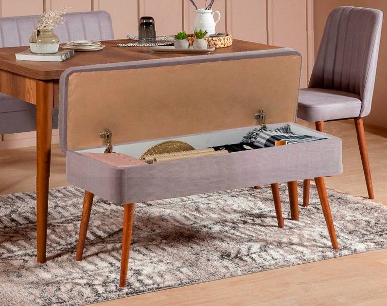 Hanah Home Set med bord och stolar (4 delar) Gina, brun från Hanah Home, bild 5