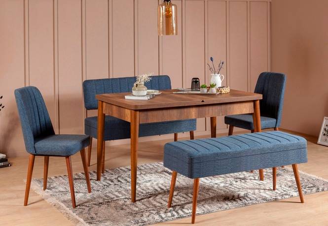 Set med bord och stolar (5 delar) - Mina
