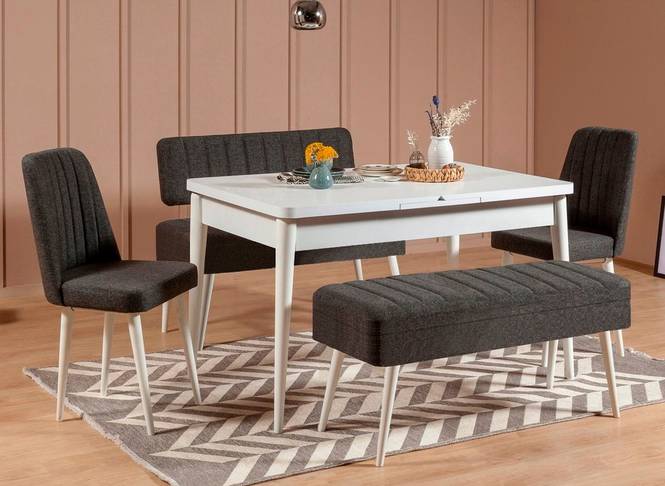 Set med bord och stolar (5 delar) - Mina