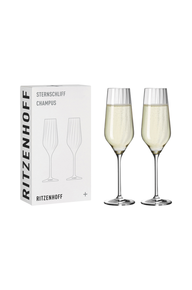 Champagneglas Sternschliff 2-pack