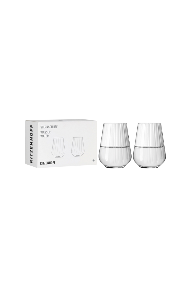 Vannglass Sternschliff 2-pk