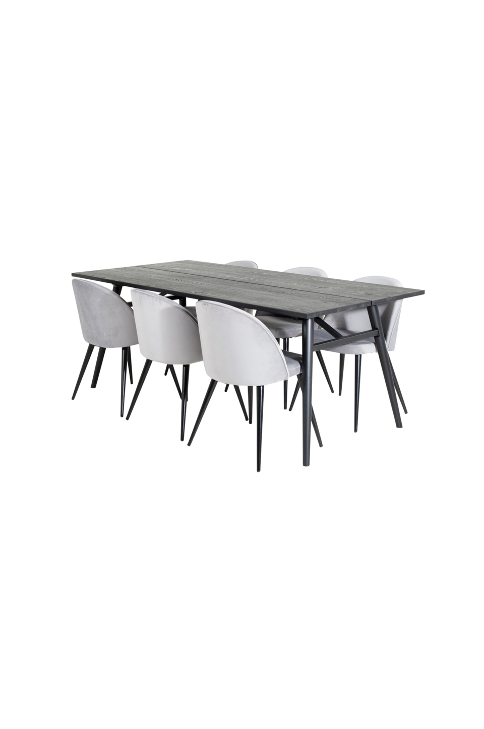 Venture Home Matgrupp Sleek med 6st matstolar Velvet, svart från Venture Home, bild 5